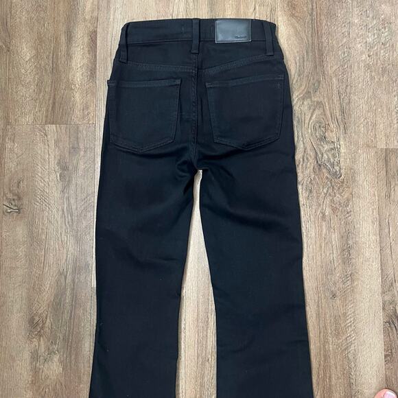 Madewell Women Cali Demi-Boot Jeans in Black Frost: TENCEL Denim Edition Size 23 - Picture 6 of 11